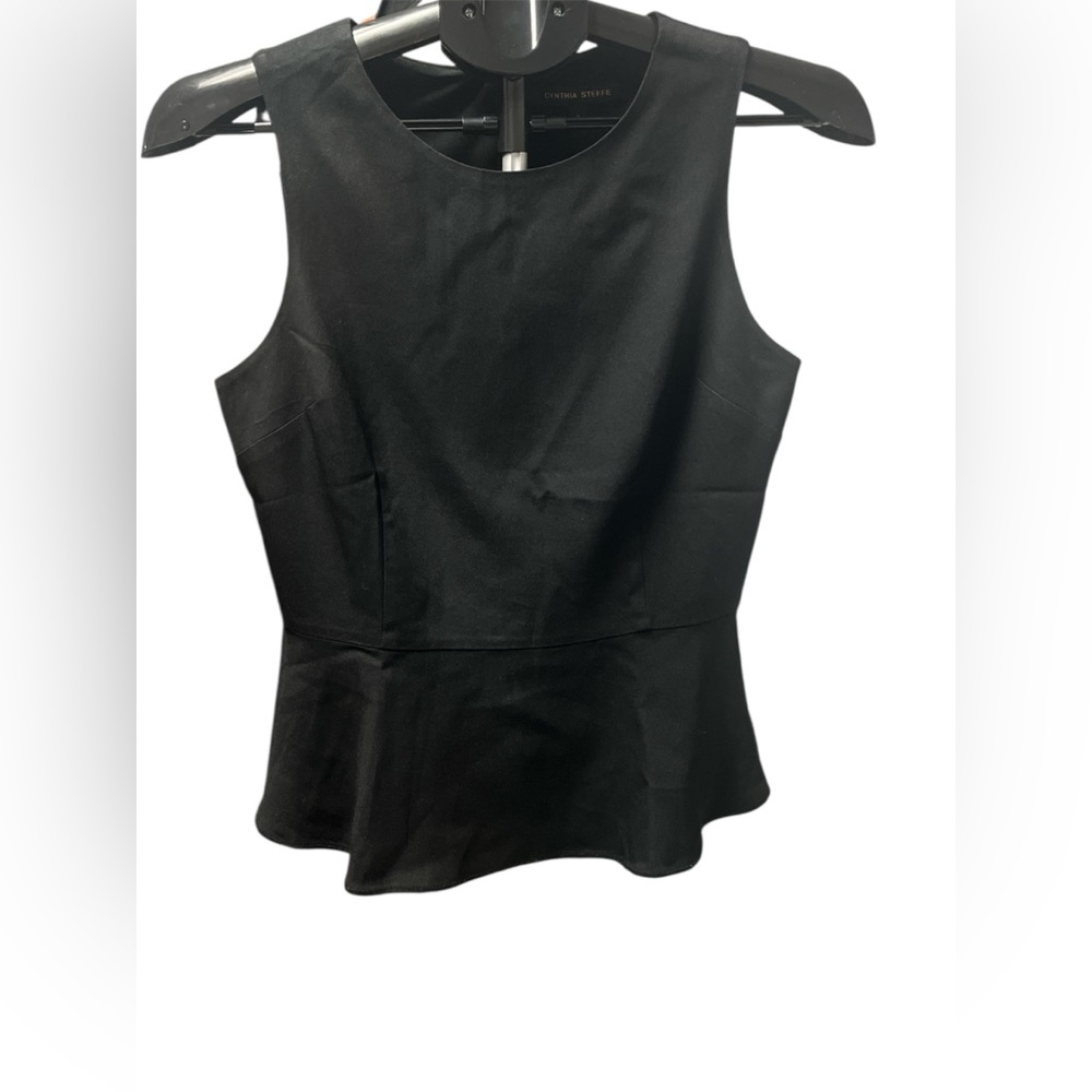 Cynthia Steffe Black Peplum Tank Top